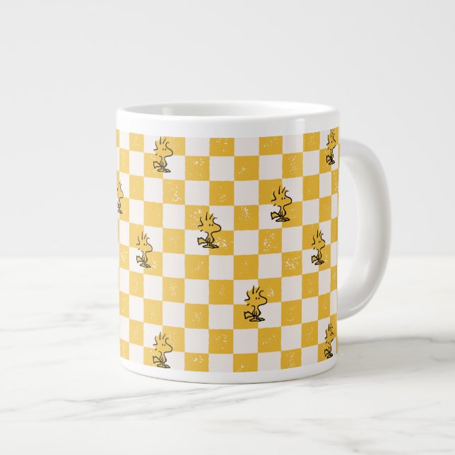 Peanuts | Woodstock Chequered Flag Large Coffee Mug (Front Right)