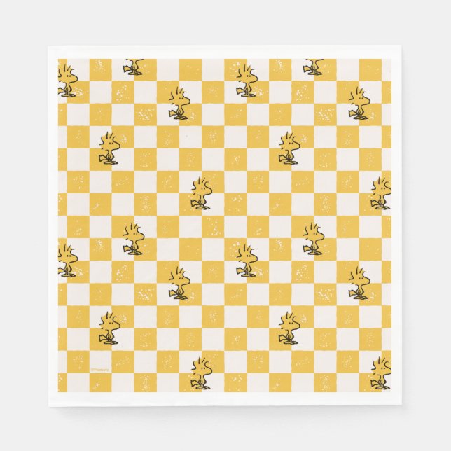 Peanuts | Woodstock Chequered Flag Napkin (Front)