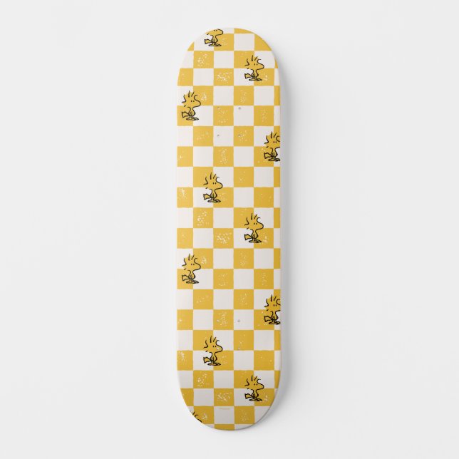 Peanuts | Woodstock Chequered Flag Skateboard (Front)