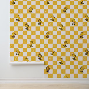 Peanuts   Woodstock Chequered Flag Wallpaper
