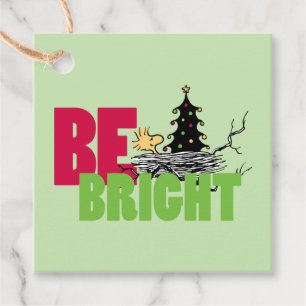Peanuts Woodstock Christmas Be Bright Favour Tags