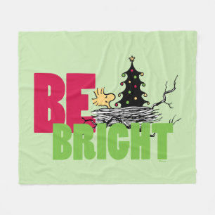 Peanuts   Woodstock Christmas Be Bright Fleece Blanket