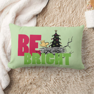 Peanuts   Woodstock Christmas Be Bright Lumbar Cushion