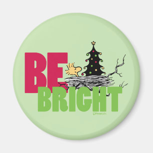 Peanuts   Woodstock Christmas Be Bright Magnet