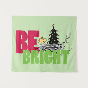 Peanuts Woodstock Christmas Be Bright Tapestry