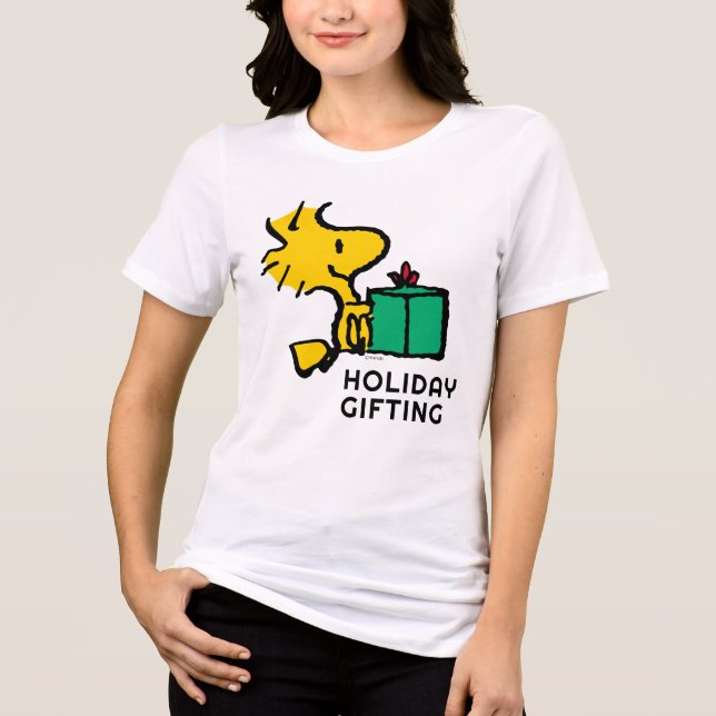 Peanuts | Woodstock Christmas Gift Tri-Blend Shirt (Front)