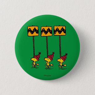 Peanuts   Woodstock & Friends Sign March 6 Cm Round Badge
