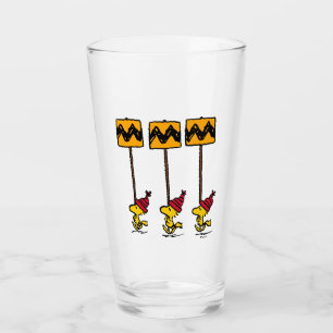 Peanuts Woodstock & Friends Sign March Glass