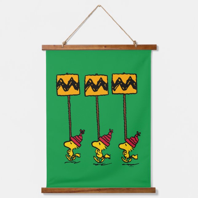 Peanuts | Woodstock & Friends Sign March Hanging Tapestry (Front)
