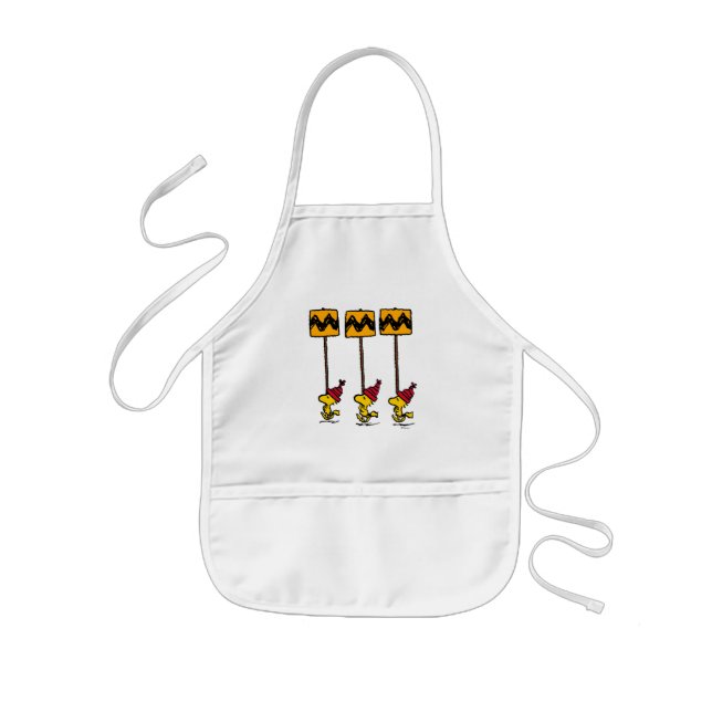 Peanuts | Woodstock & Friends Sign March Kids Apron (Front)