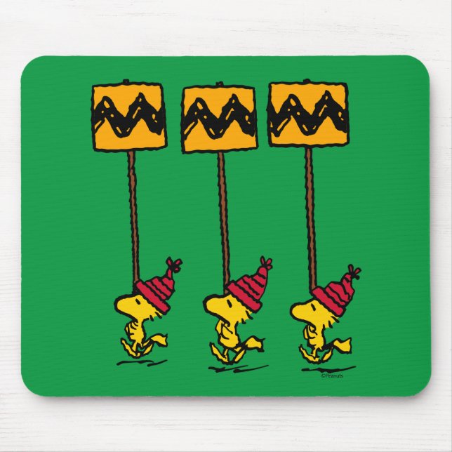 Peanuts | Woodstock & Friends Sign March Mouse Mat (Front)