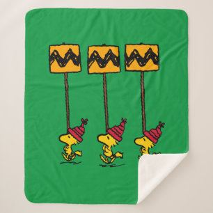 Peanuts   Woodstock & Friends Sign March Sherpa Blanket