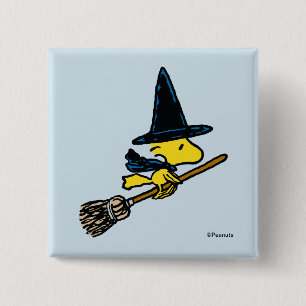 Peanuts   Woodstock Halloween Witch 15 Cm Square Badge