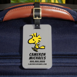 Peanuts   Woodstock Jumping Luggage Tag