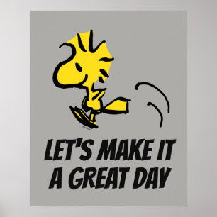 Peanuts Woodstock Jumping Poster