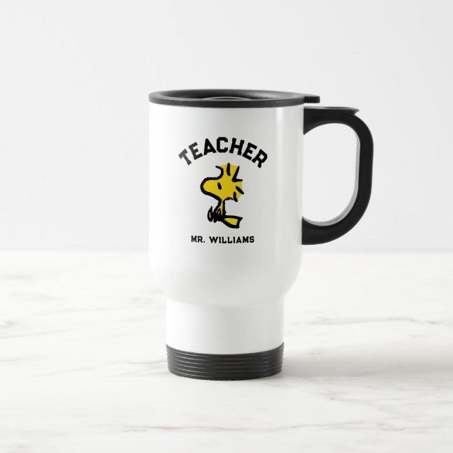Peanuts | Woodstock Looking Ahead Teacher Travel Mug (Right)