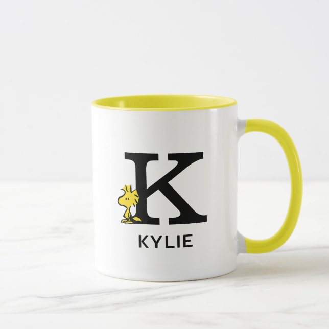 Peanuts | Woodstock Name & Monogram K Mug (Right)