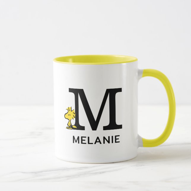 Peanuts | Woodstock Name & Monogram M Mug (Right)