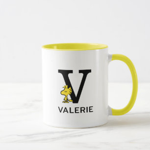 Peanuts   Woodstock Name & Monogram V Mug