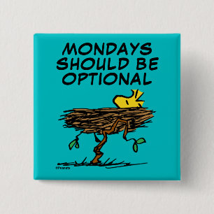 Peanuts   Woodstock Napping 15 Cm Square Badge