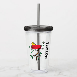 Peanuts Woodstock Napping in Snoopy's Dish Acrylic Tumbler