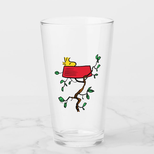 Peanuts | Woodstock Napping in Snoopy's Dish Glass (Front)