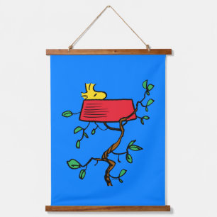 Peanuts Woodstock Napping in Snoopy's Dish Hanging Tapestry