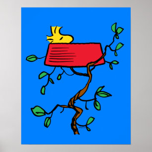 Peanuts   Woodstock Napping in Snoopy's Dish Poster