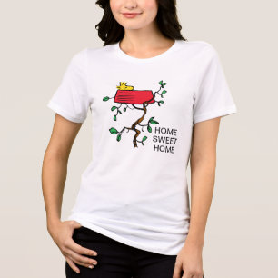 Peanuts Woodstock Napping in Snoopy's Dish Tri-Blend Shirt