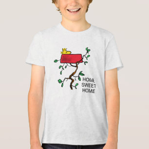 Peanuts   Woodstock Napping in Snoopy's Dish Tri-Blend Shirt