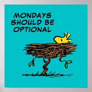 Peanuts Woodstock Napping Poster