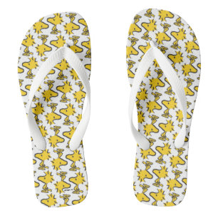 Peanuts Woodstock Pattern Flip Flops