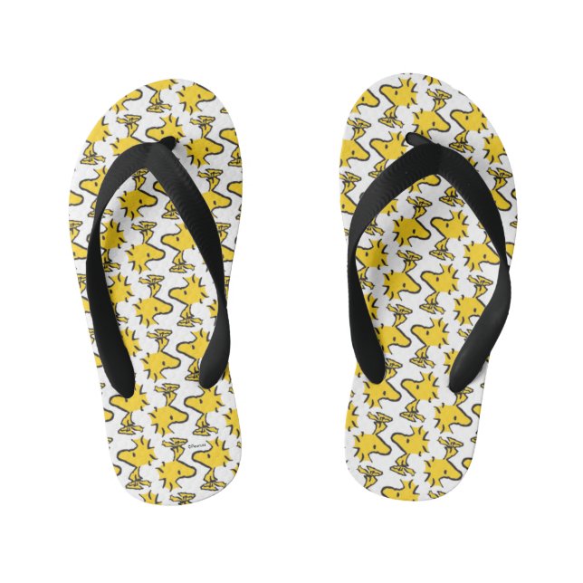 Peanuts | Woodstock Pattern Kid's Flip Flops (Footbed)