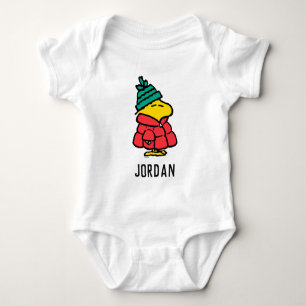 Peanuts   Woodstock Puffy   Add Your Name Baby Bodysuit