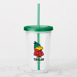 Peanuts Woodstock Puffy Winter Jacket Acrylic Tumbler