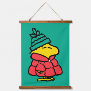 Peanuts Woodstock Puffy Winter Jacket Hanging Tapestry