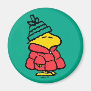 Peanuts   Woodstock Puffy Winter Jacket Magnet