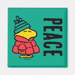 Peanuts   Woodstock Puffy Winter Jacket Magnet