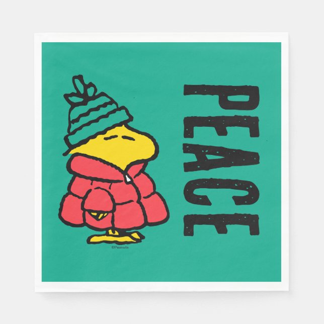 Peanuts | Woodstock Puffy Winter Jacket Napkin (Front)
