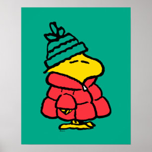 Peanuts Woodstock Puffy Winter Jacket Poster