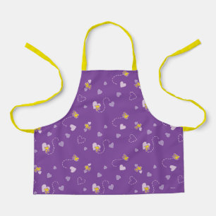 Peanuts Woodstock Purple Heart Pattern Apron