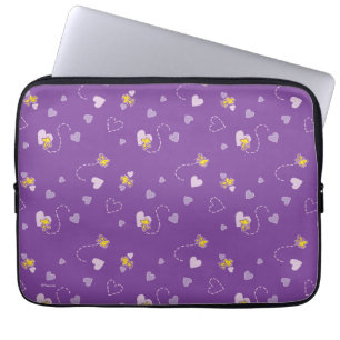 Peanuts   Woodstock Purple Heart Pattern Laptop Sleeve