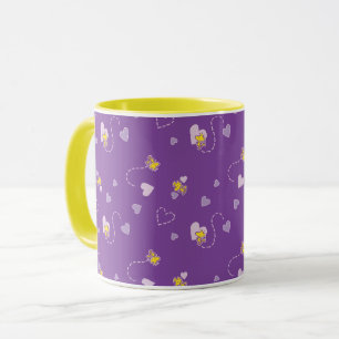 Peanuts   Woodstock Purple Heart Pattern Mug