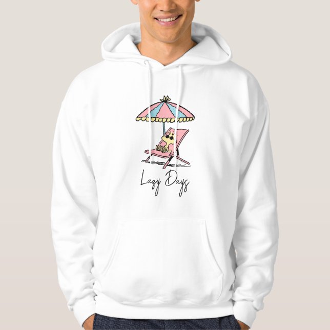 PEANUTS | Woodstock Relaxing at the Beach Hoodie (Front)