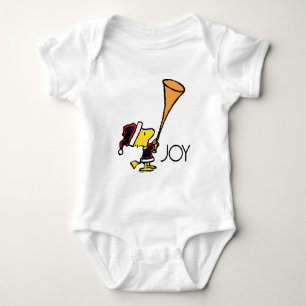 Peanuts   Woodstock Santa Claus Baby Bodysuit