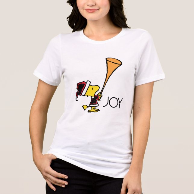 Peanuts | Woodstock Santa Claus Tri-Blend Shirt (Front)