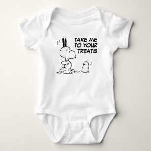Peanuts   Woodstock Scares Snoopy Baby Bodysuit
