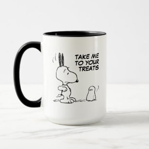 Peanuts   Woodstock Scares Snoopy Mug