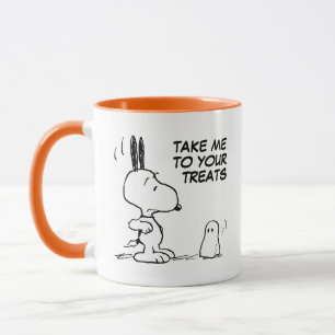Peanuts   Woodstock Scares Snoopy Mug
