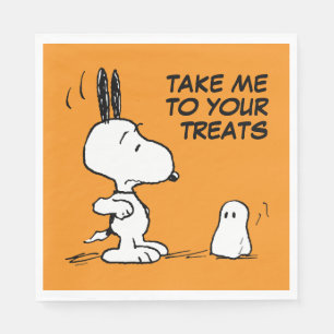 Peanuts   Woodstock Scares Snoopy Napkin